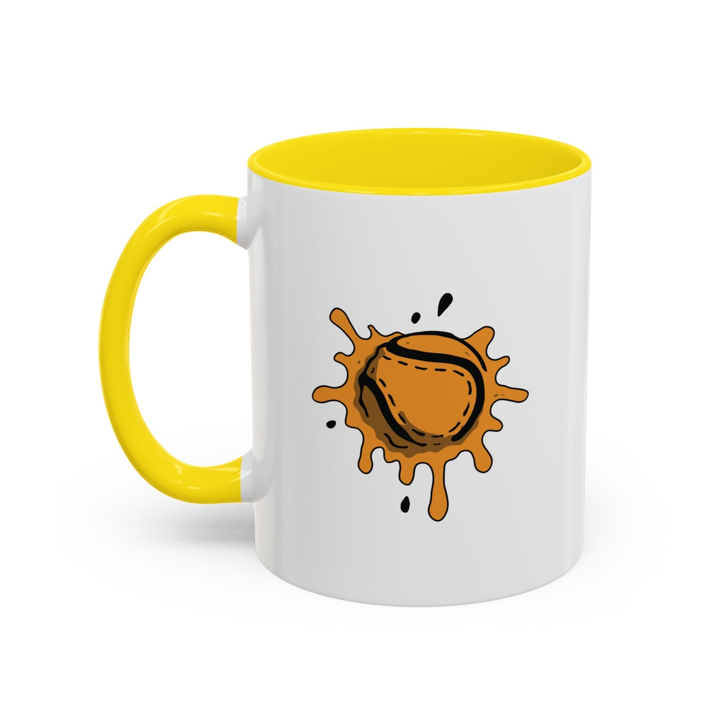 Black & Gold Sliotar Splat! Coffee Mug