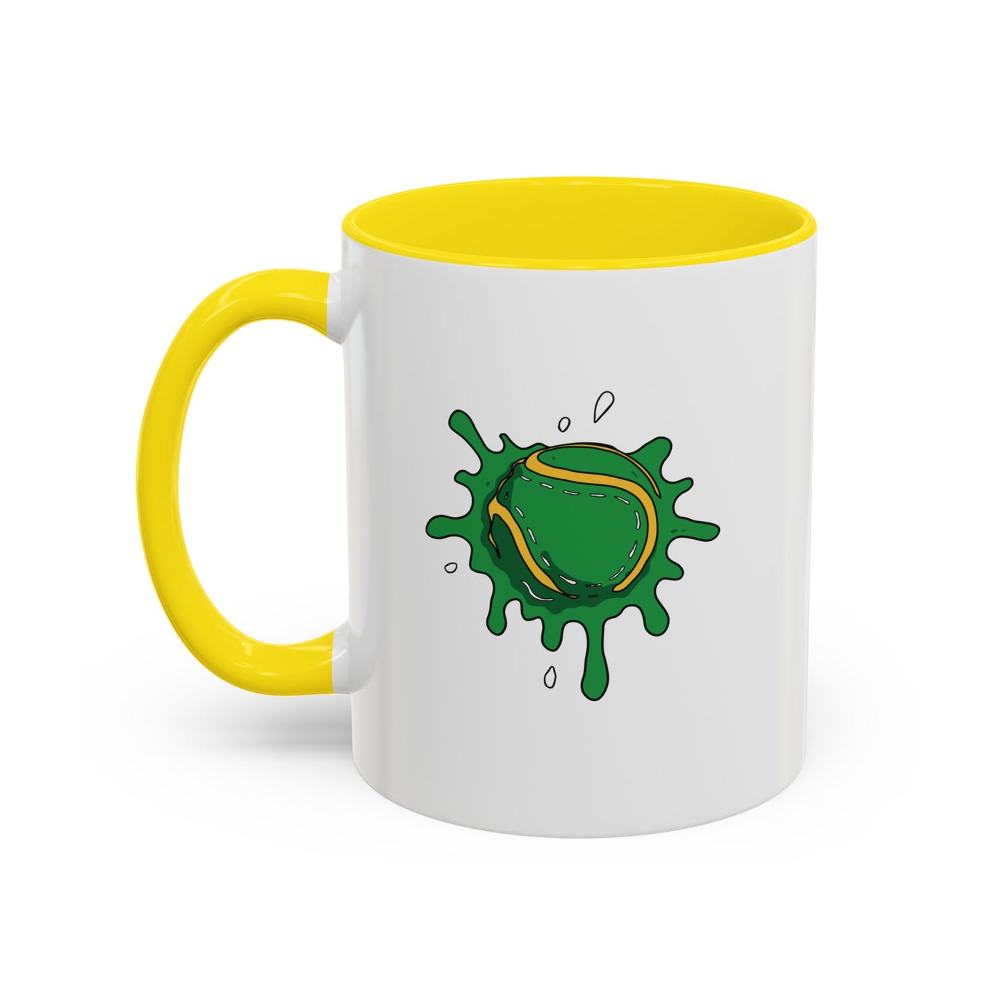 Green, White & Gold Sliotar Splat! Coffee Mug