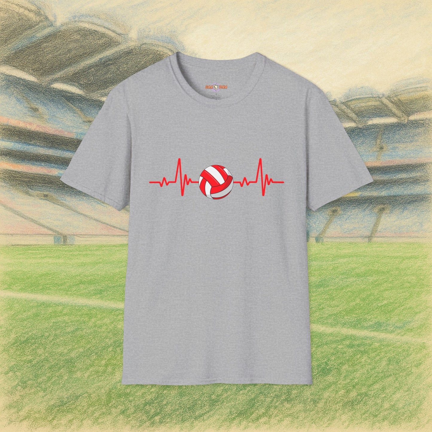 Red & White Gaelic Heartbeat Tee