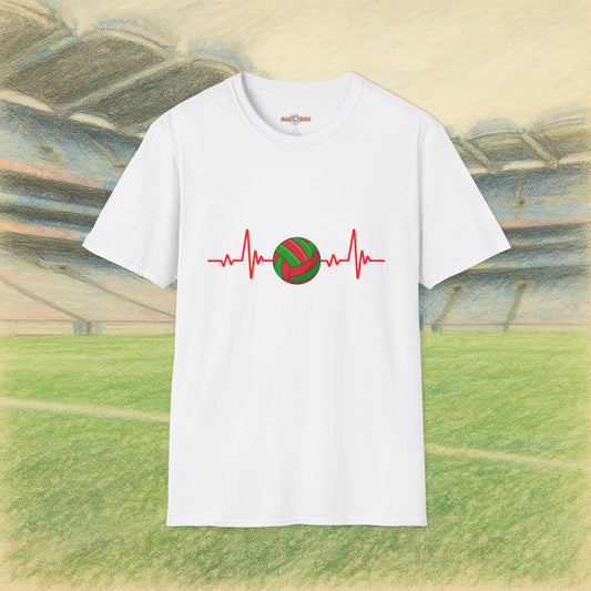 Red & Green Gaelic Heartbeat Tee