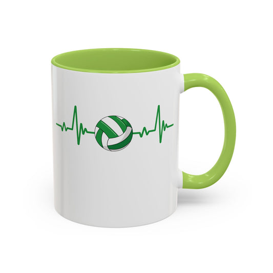 Green & White Gaelic Heartbeat Coffee Mug