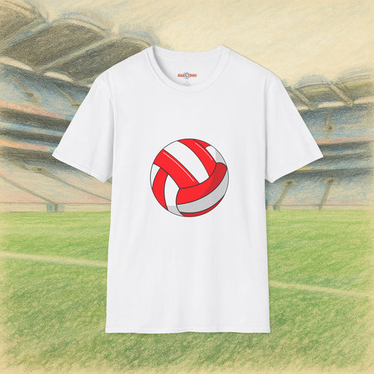 Customise Red & White Gaelic Football Tee