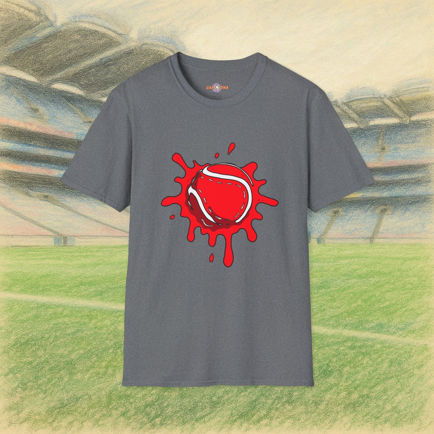Red & White Sliotar Splat! Tee