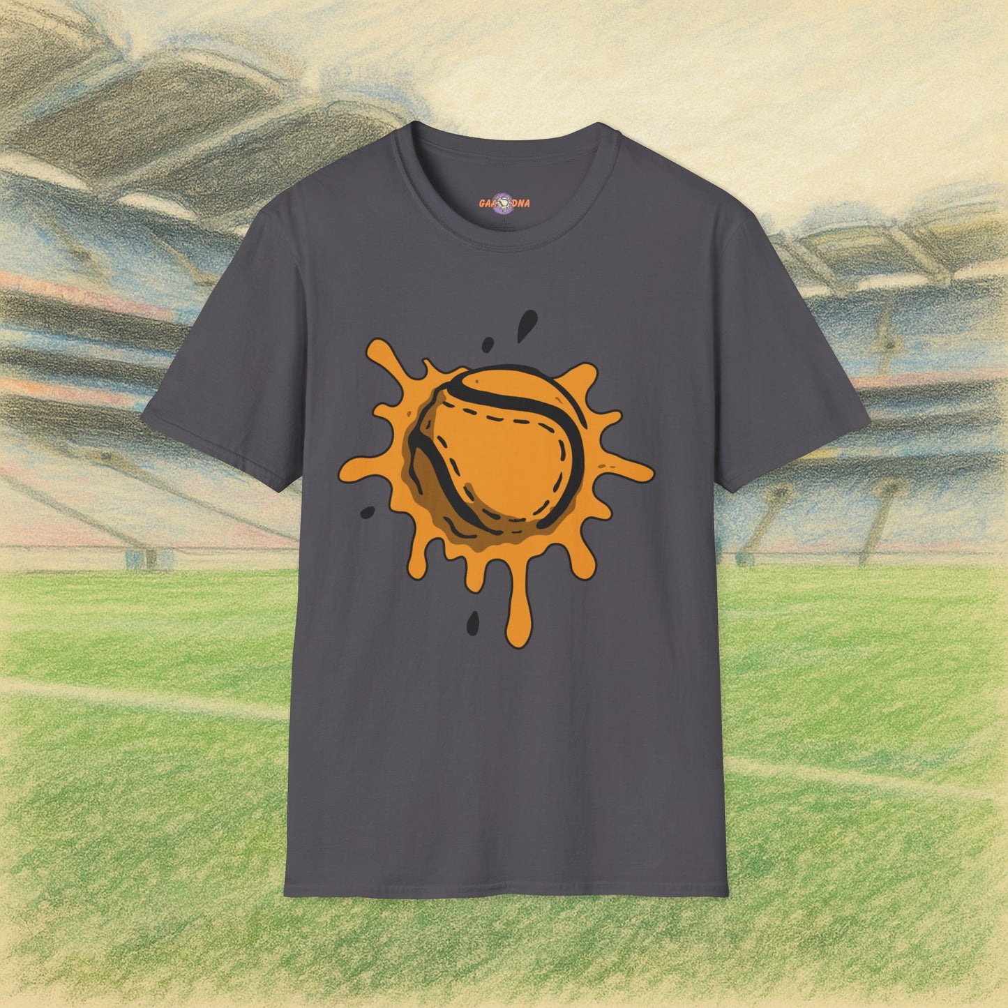 Black & Gold Sliotar Splat! Tee