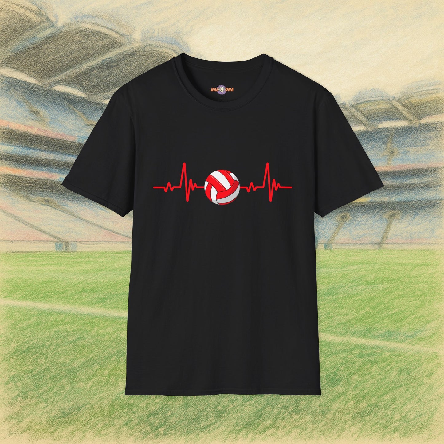 Red & White Gaelic Heartbeat Tee