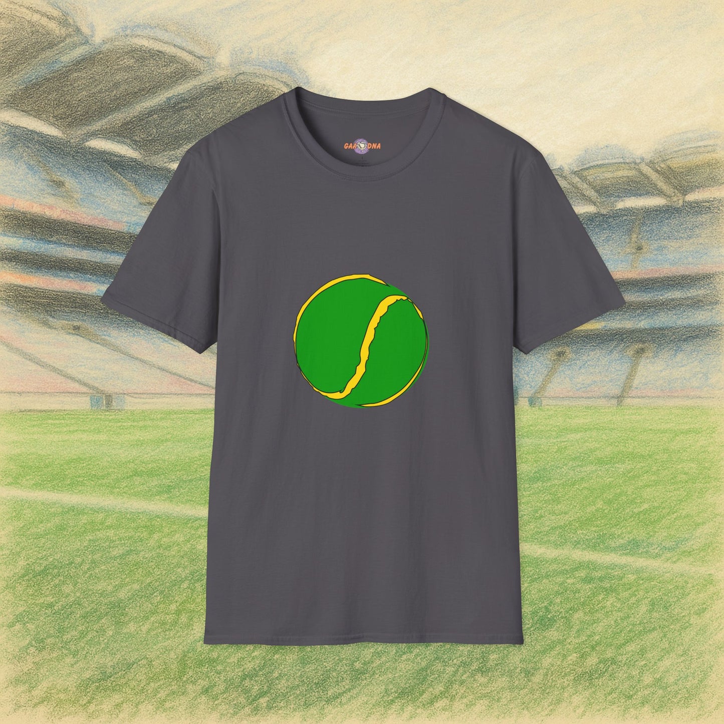 Custom Green & Yellow Sliotar Tee