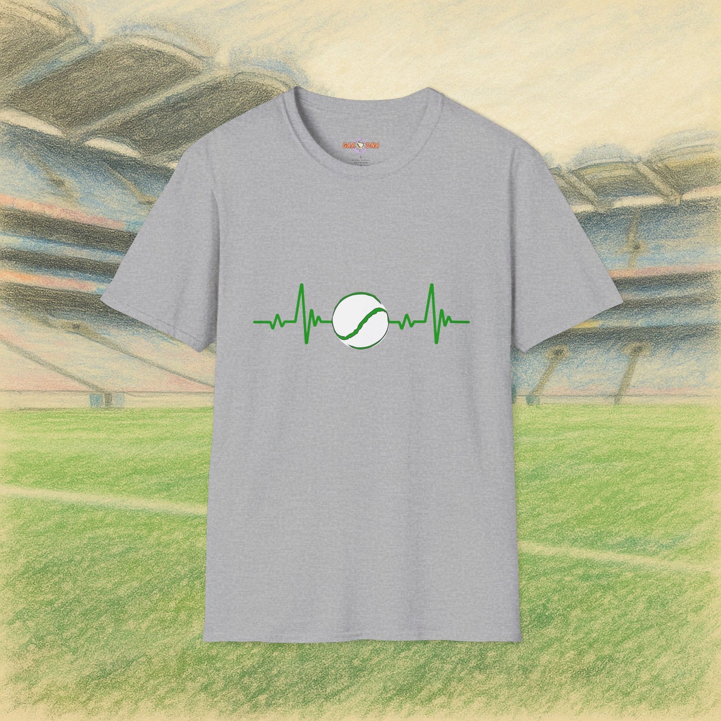 Green & White Sliotar Heartbeat Tee