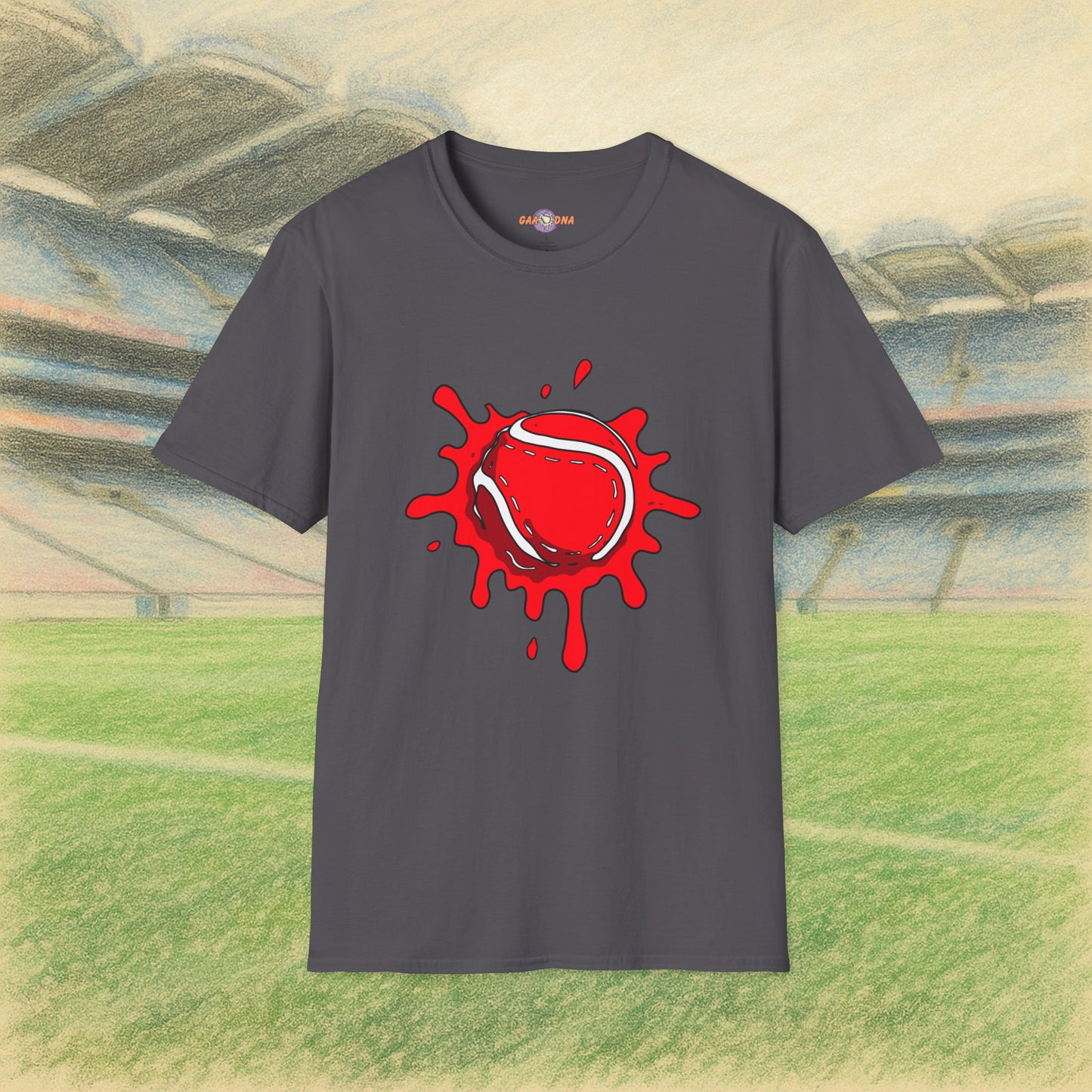 Red & White Sliotar Splat! Tee