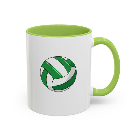 Customise Green & White Gaelic Football Coffee Mug