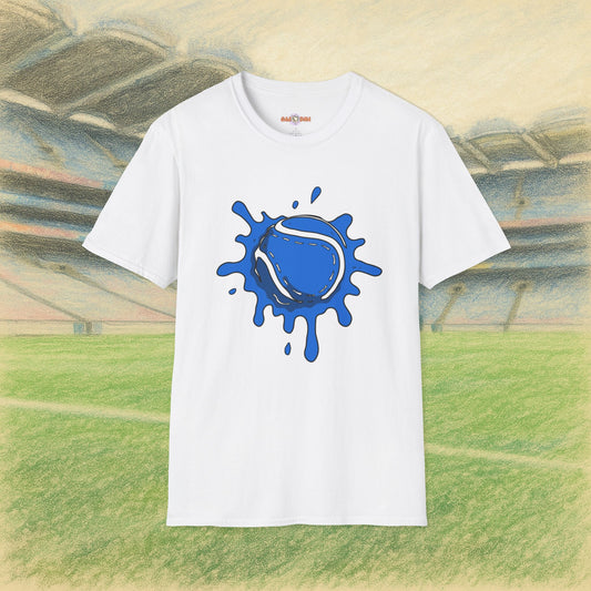 Blue & White Sliotar Splat! Tee