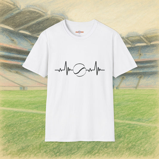 Black & White Sliotar Heartbeat Tee