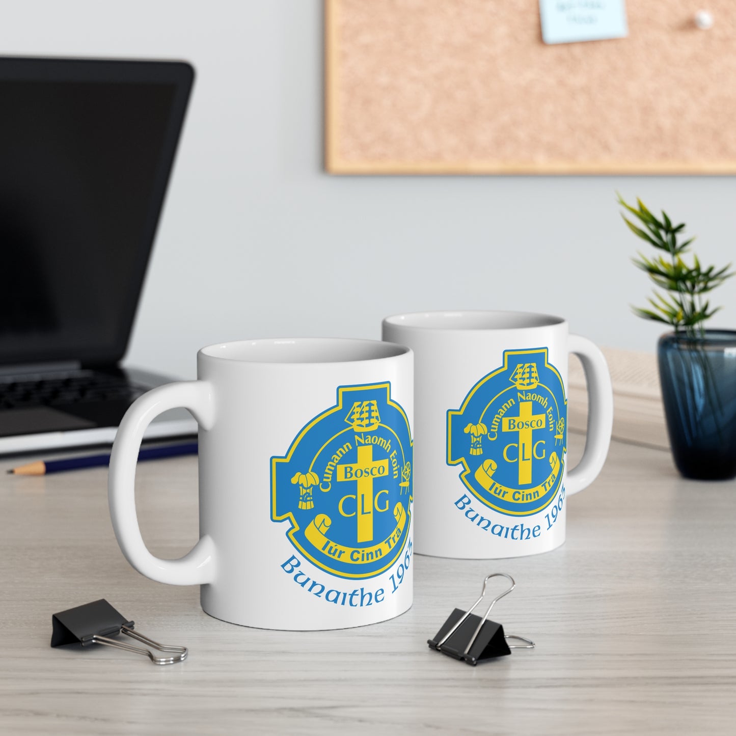 BOSCO Crested 11oz White Mug
