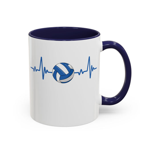 Blue & White Gaelic Heartbeat Coffee Mug