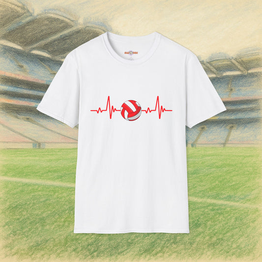 Red & White Gaelic Heartbeat Tee