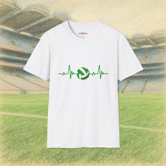 Green & White Gaelic Heartbeat Tee