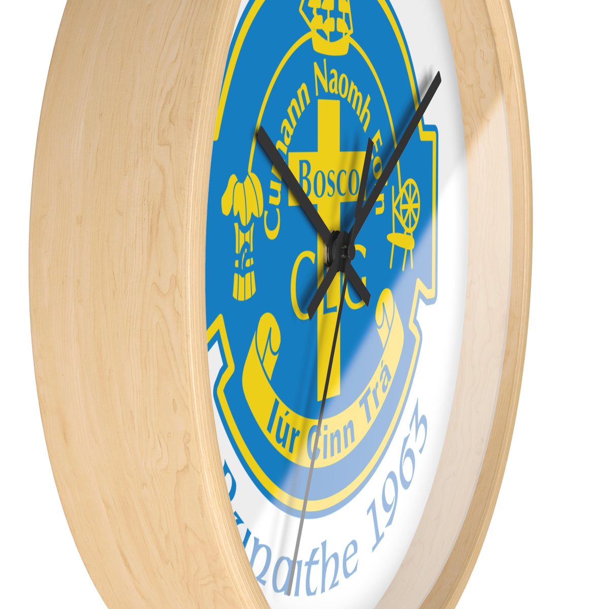 Bunratty 1963 Crest Wall Clock — Vintage Cúlann Naomh Fíon Club Emblem