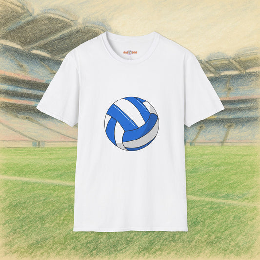 Customise Blue & White Gaelic Football Tee