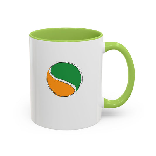 Customise Green, White & Gold Sliotar Coffee Mug