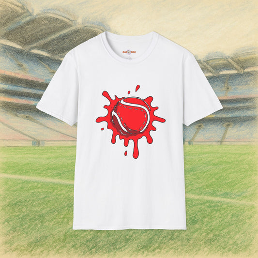 Red & White Sliotar Splat! Tee