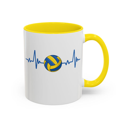 Yellow & Blue Gaelic Heartbeat Coffee Mug