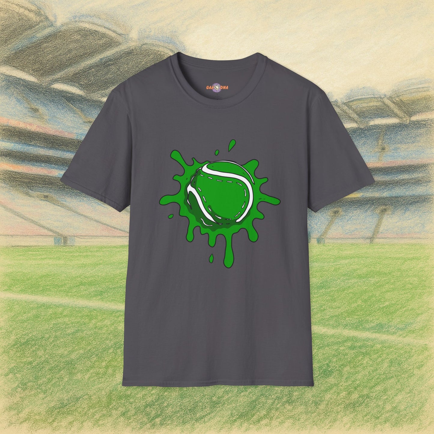 Green & White Sliotar Splat! Tee