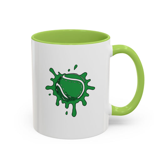 Green & White Sliotar Splat! Coffee Mug