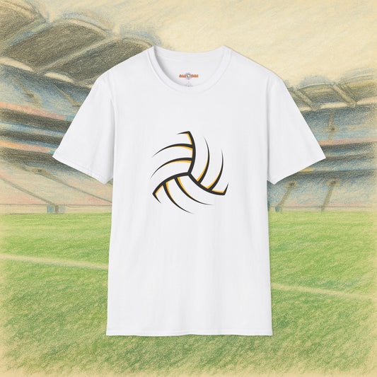 Customise Black & Gold Outline Gaelic Football