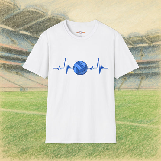 Navy & Blue Gaelic Heartbeat Tee