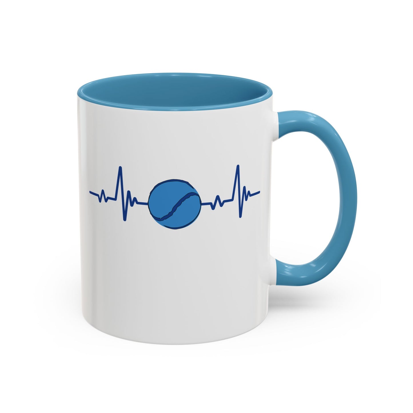 Navy & Blue Sliotar Heartbeat Coffee Mug