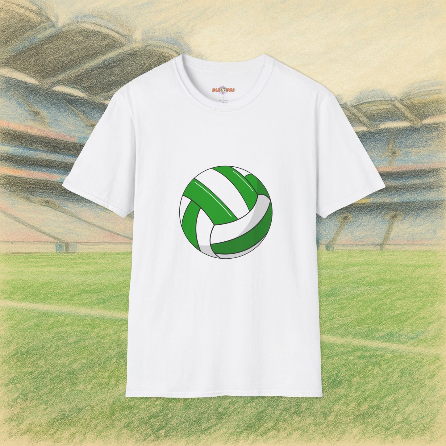 Customise Green & White Gaelic Football Tee