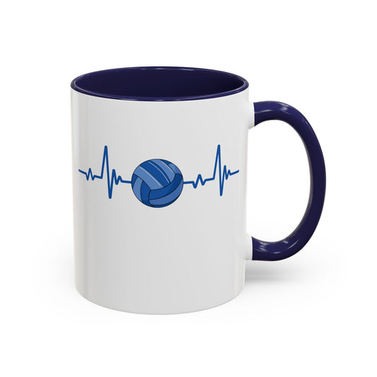 Navy & Blue Gaelic Heartbeat Coffee Mug