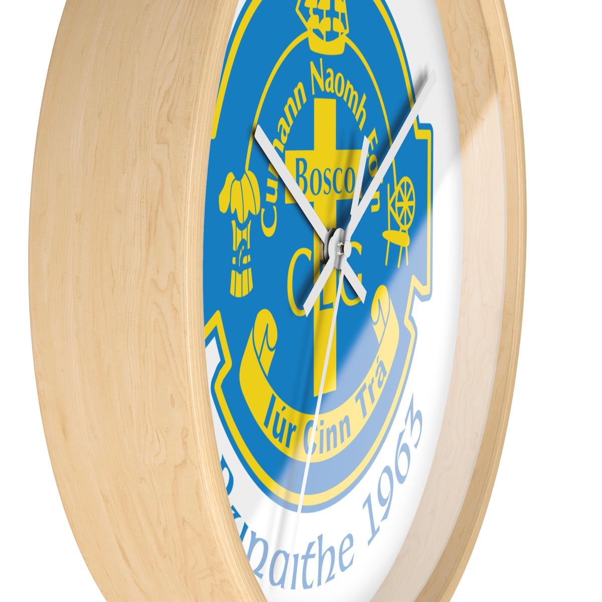 Bunratty 1963 Crest Wall Clock — Vintage Cúlann Naomh Fíon Club Emblem
