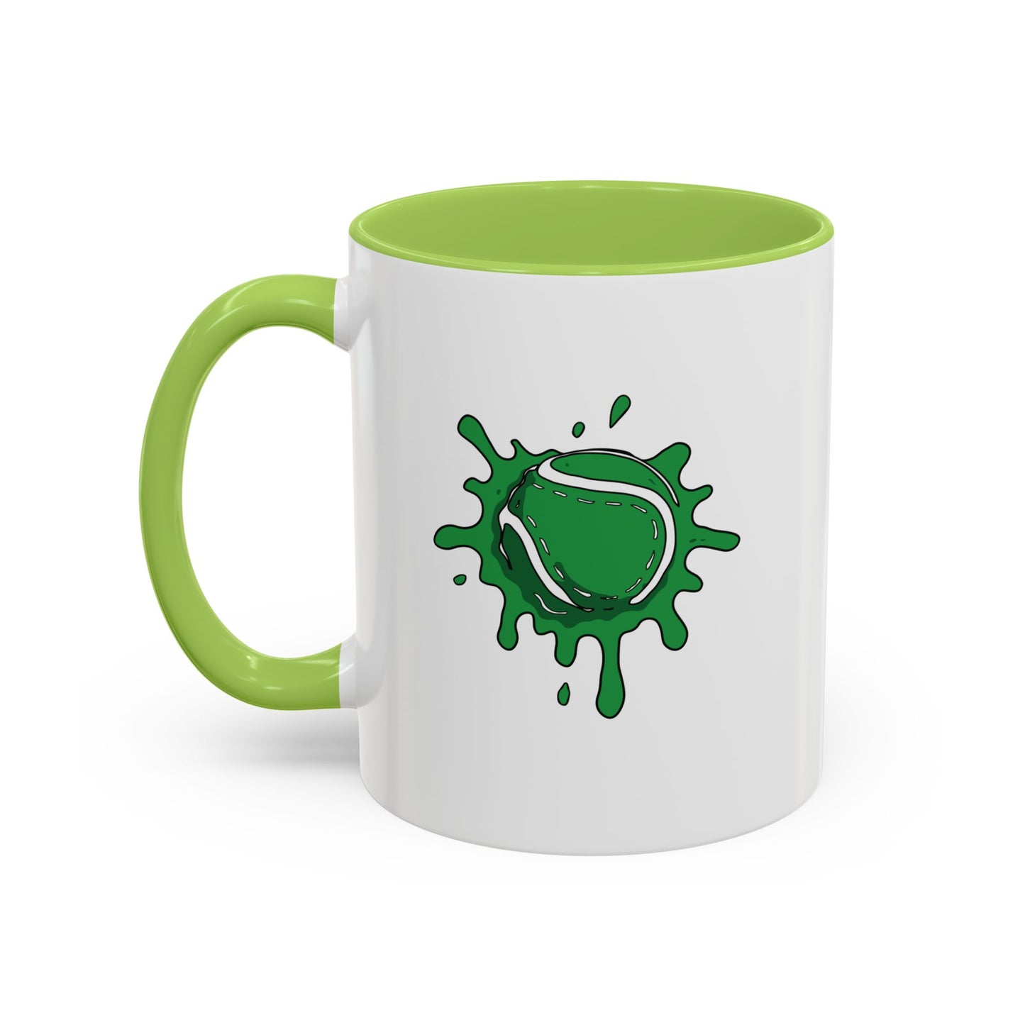 Green & White Sliotar Splat! Coffee Mug
