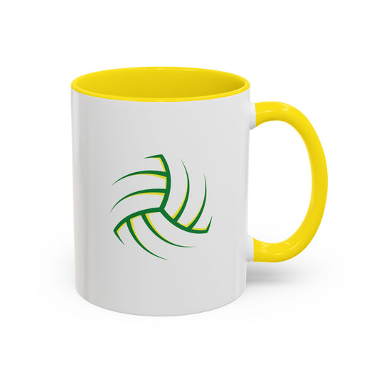 Custom Green & Yellow Gaelic Football  Coffee Mug