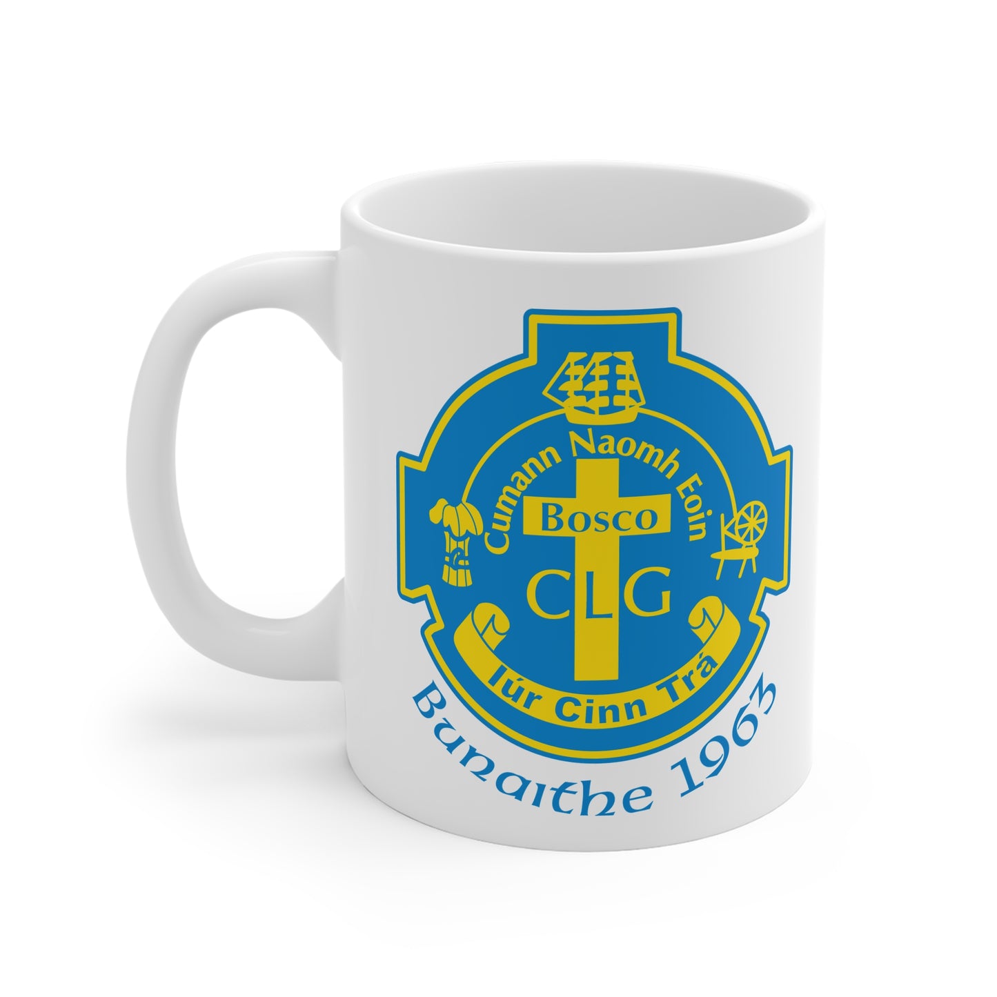 BOSCO Crested 11oz White Mug