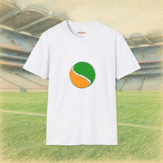 Customise Green, White & Gold Sliotar Tee