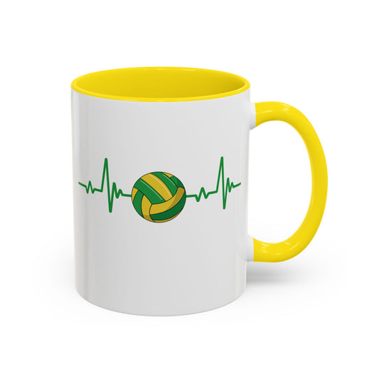 Green & Yellow Gaelic Heartbeat Coffee Mug