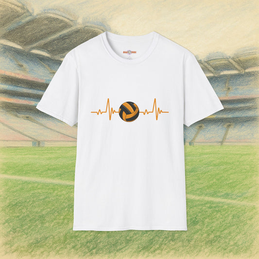Black & Gold Gaelic Heartbeat Tee